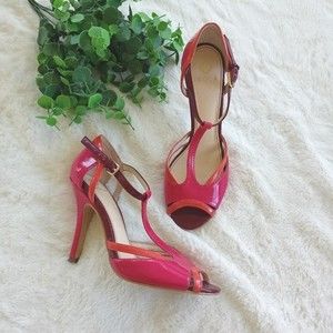 Isola colorful leather lacquer heels size 6.5